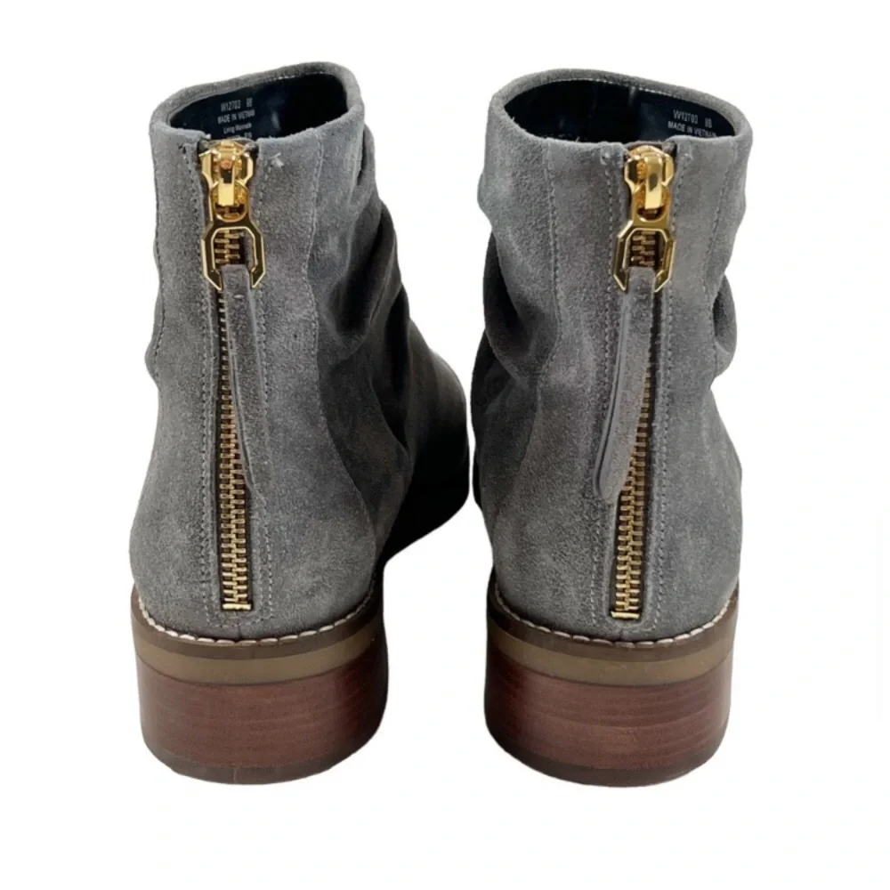 Gray Suede Ankle Boots - Picture 7 of 12